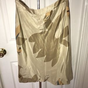 Silk knee-length a-line skirt (BR, sz 8)